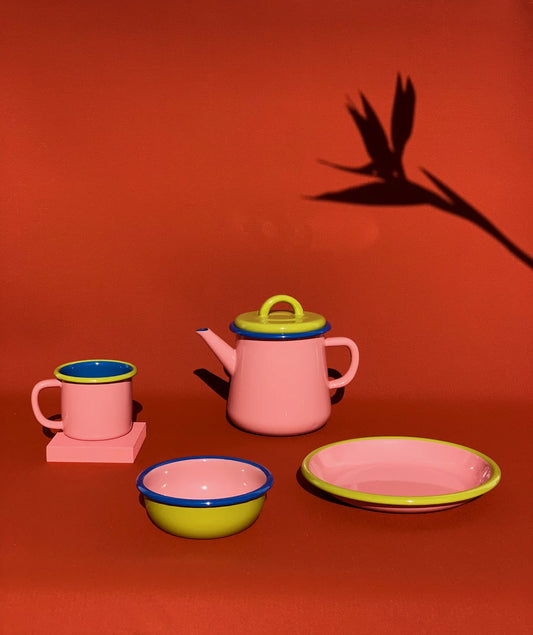 Colorama Enamel Tea Pot| Soft Pink | Bornn (Turkey)