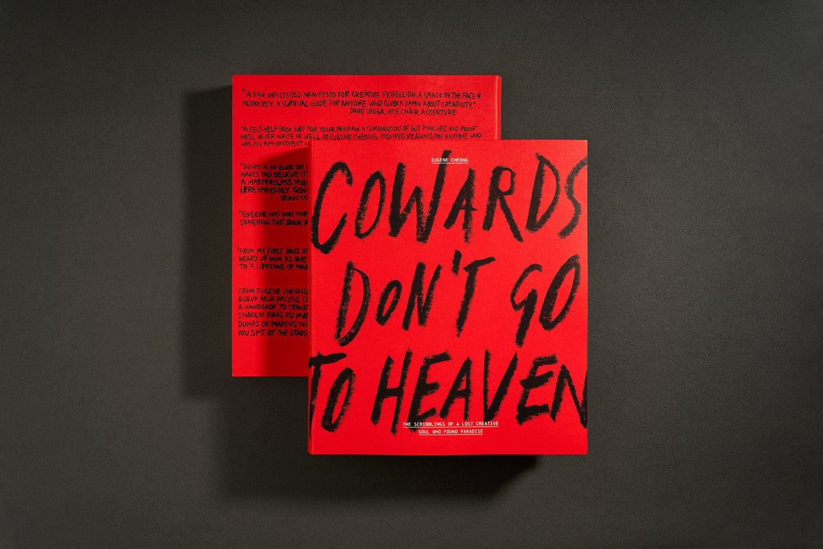 Front and back covers of Cowards Don't Go to Heaven