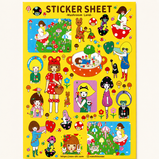 Mushroom Land Sticker Sheet | Naoshi (CA)