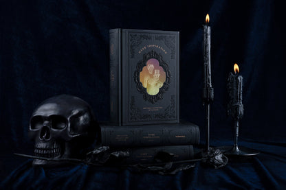 Dark Inspiration by Victionary with a black skull and candles on dark velvet