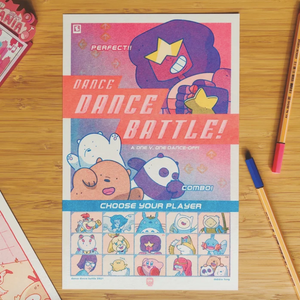 Dance Battle Risograph Print | PommoPress (NY)