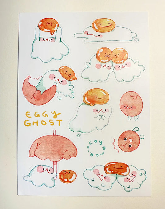 Eggy Ghost Sticker Sheet | Koyamori (CAN)