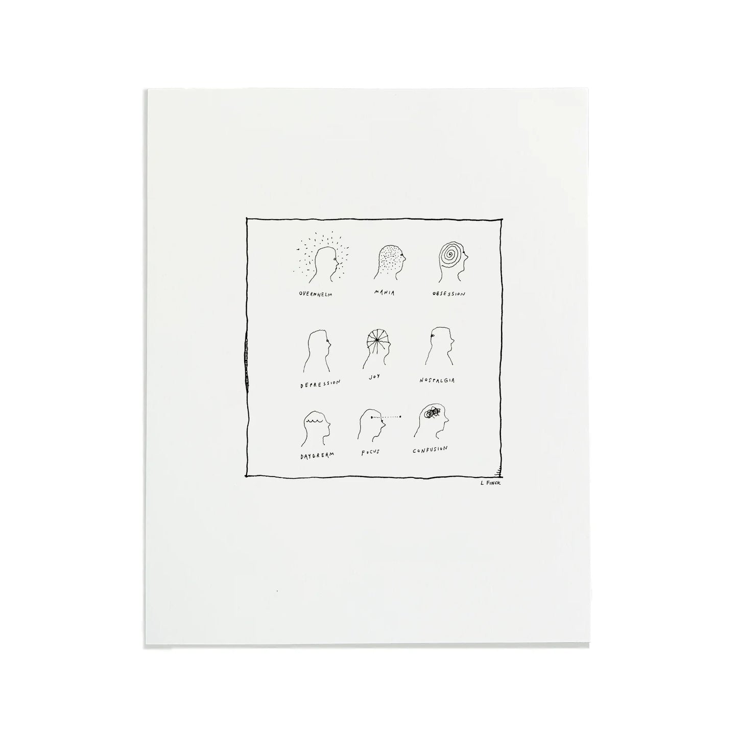Feelings Letterpress Print | Liana Finck (NY)
