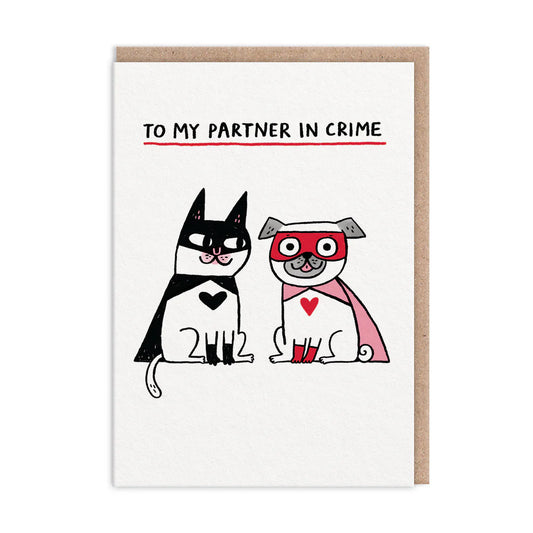 Partner in Crime Costume Greeting Card | Gemma Correll (UK)