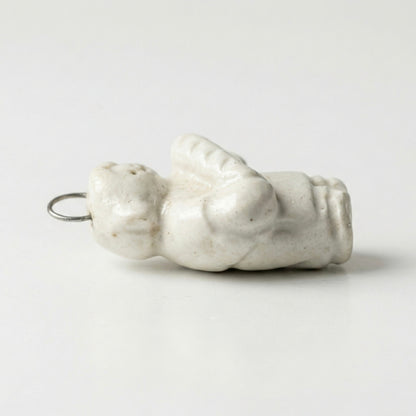 Boy with Baguette Pendant Handmade Stoneware Charm | Taitau Fung (HK)
