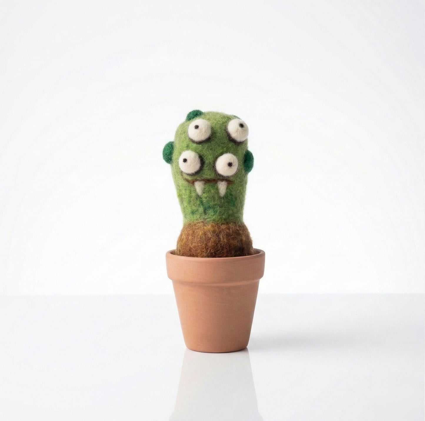 Handmade Wool Needle Felted Club Cactus Plant | Woolbuddy (CA)