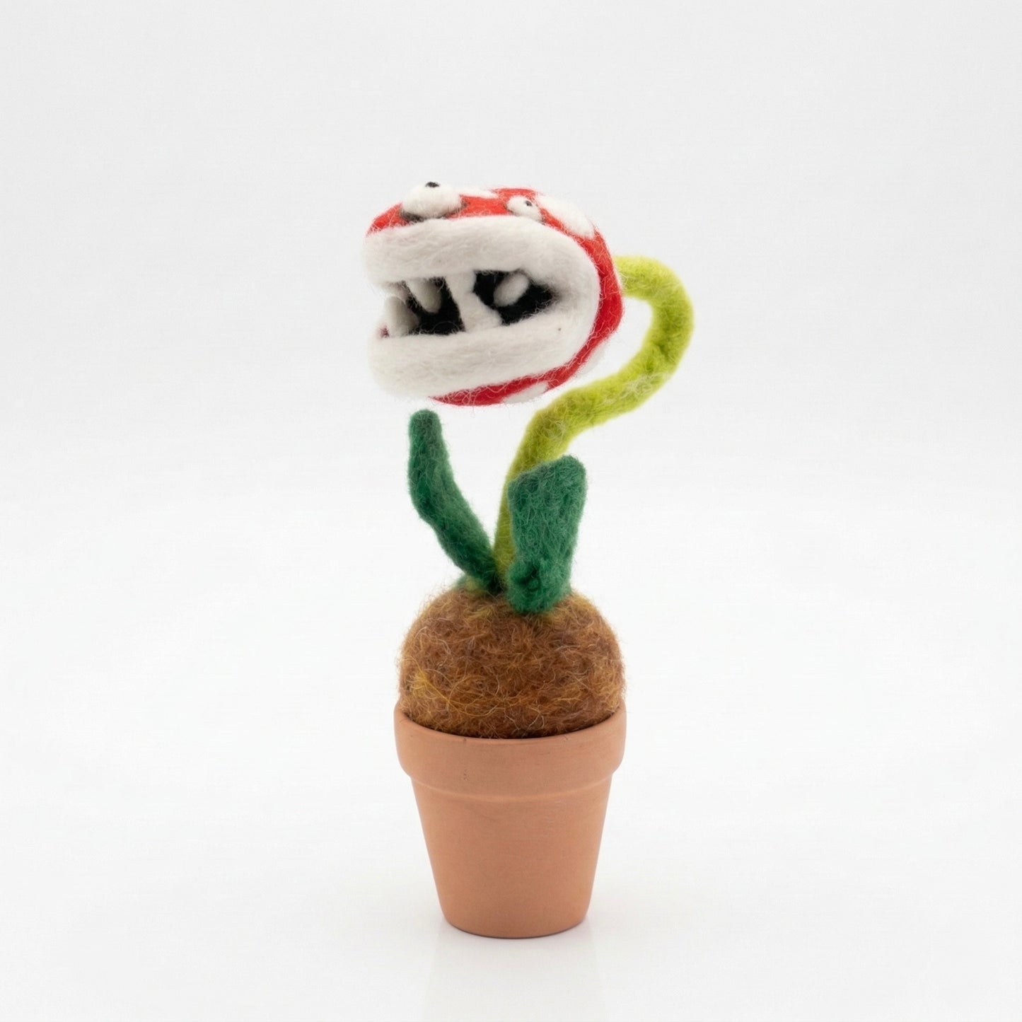 Handmade Wool Needle Felted Piranha Plant | Woolbuddy (CA)