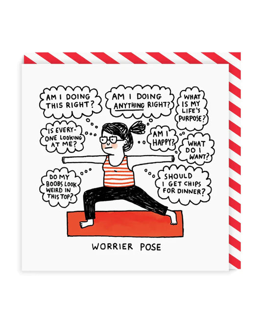 Worrier Pose Greeting Card | Gemma Correll (UK)