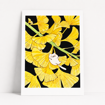 Gingko Mini Print | Jungle Cat Series | Koyamori (CAN)