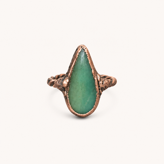 Green Adventure Copper Ring No. 1 | Size 6.5 | Shamsy Roomiani (Tx)