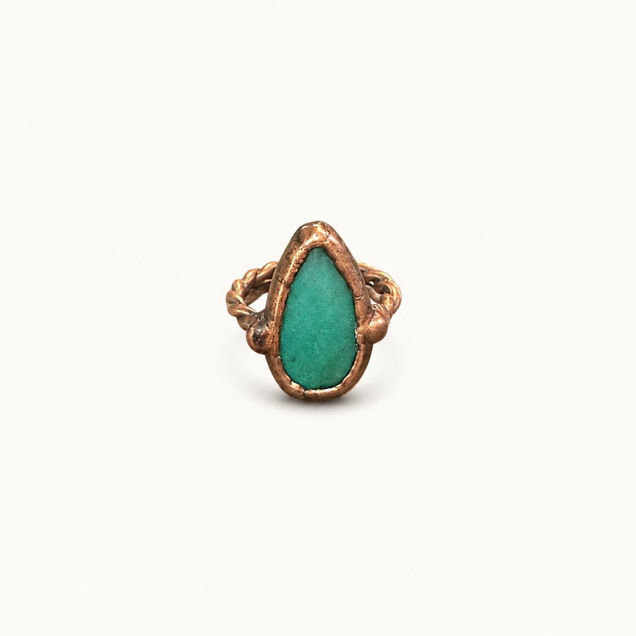 Green Adventure Copper Ring No. 3|  Size 7 | Shamsy Roomiani (Tx)