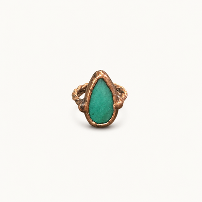 Green Adventure Copper Ring No. 3|  Size 7 | Shamsy Roomiani (Tx)