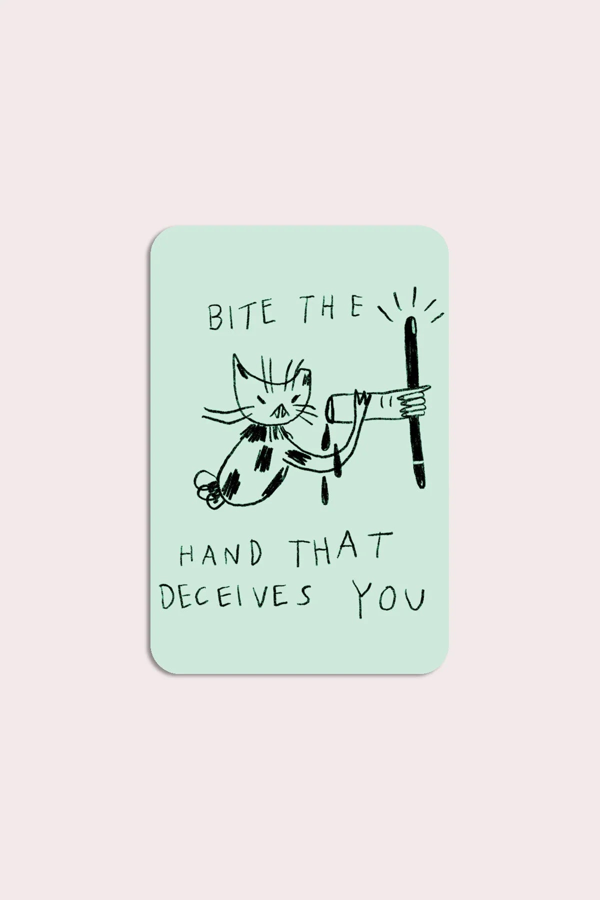 Bite the Hand Vinyl Sticker |  Permascowl