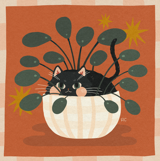 Happy Cat Art Print | Rachele Cromer (OK)