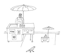 Load image into Gallery viewer, Hot Dog Vendor Letterpress Print | Liana FInck (NY)
