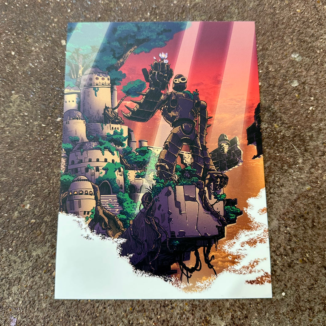 Miyazaki Mini Print Postcard |  Castle in the Sky  | Tim Doyle (TX)