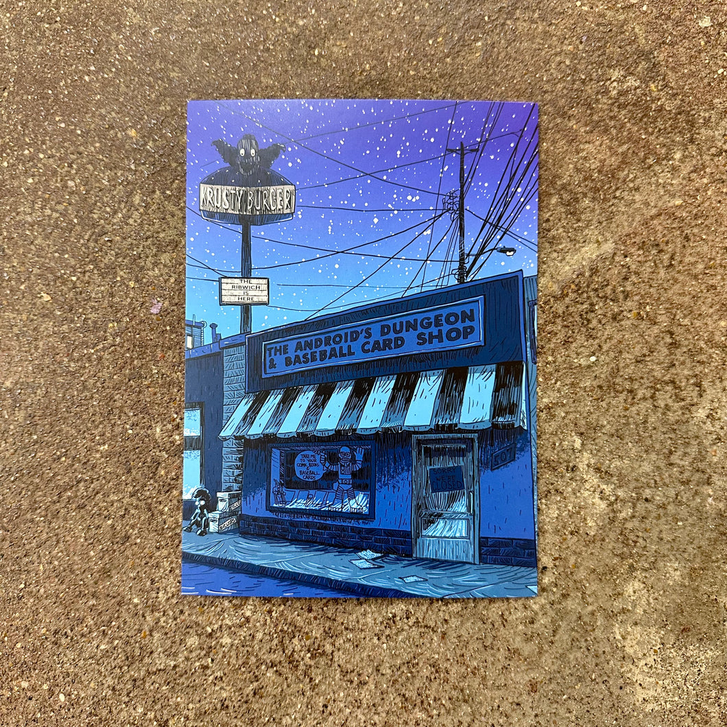Springfield Mini Print Postcard | Android’s Dungeon-Night | Tim Doyle (TX)