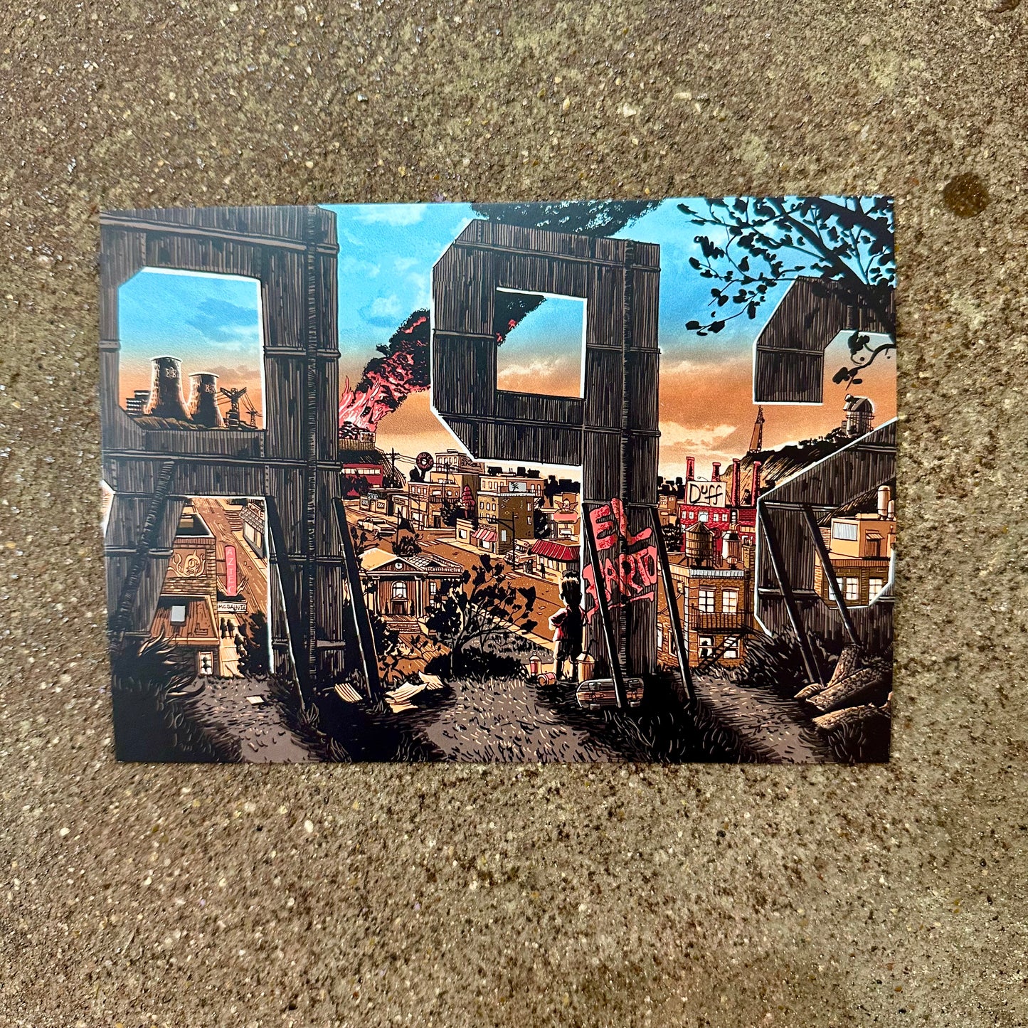 Springfield Mini Print Postcard | Springfield Sign-Day | Tim Doyle (TX)