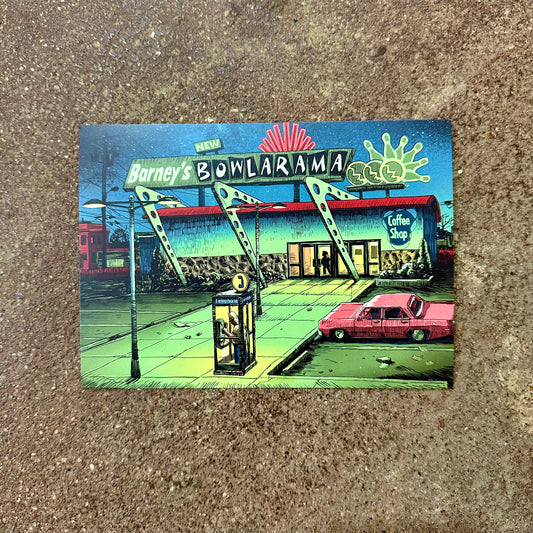 Springfield Mini Print Postcard | Bowl-A-Rama | Tim Doyle (TX)