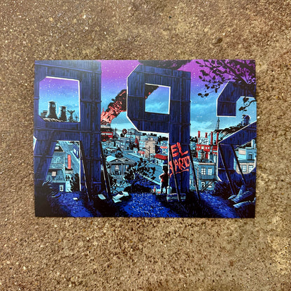 Springfield Mini Print Postcard | Springfield Sign-Night | Tim Doyle (TX)