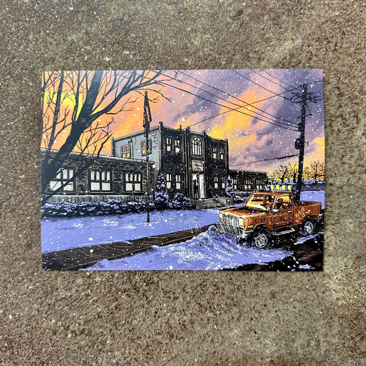Springfield Mini Print Postcard | Springfield Elementary-Day | Tim Doyle (TX)