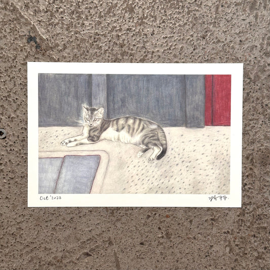 Cat Art Print (貓) | Yu Feng (馮羽) | Hong Kong