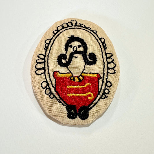 Mustache King Embroidered Brooch (Japan)