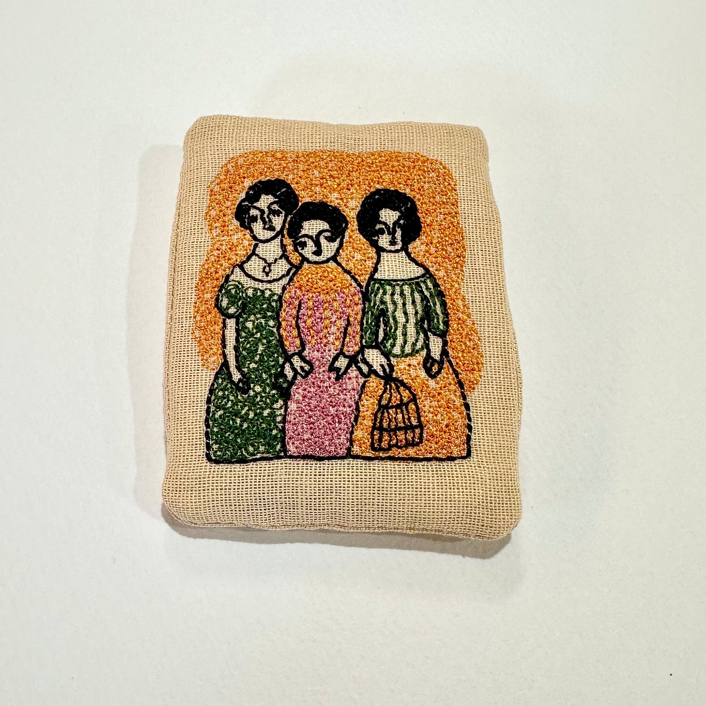 Three Friends Embroidered Brooch (Japan)