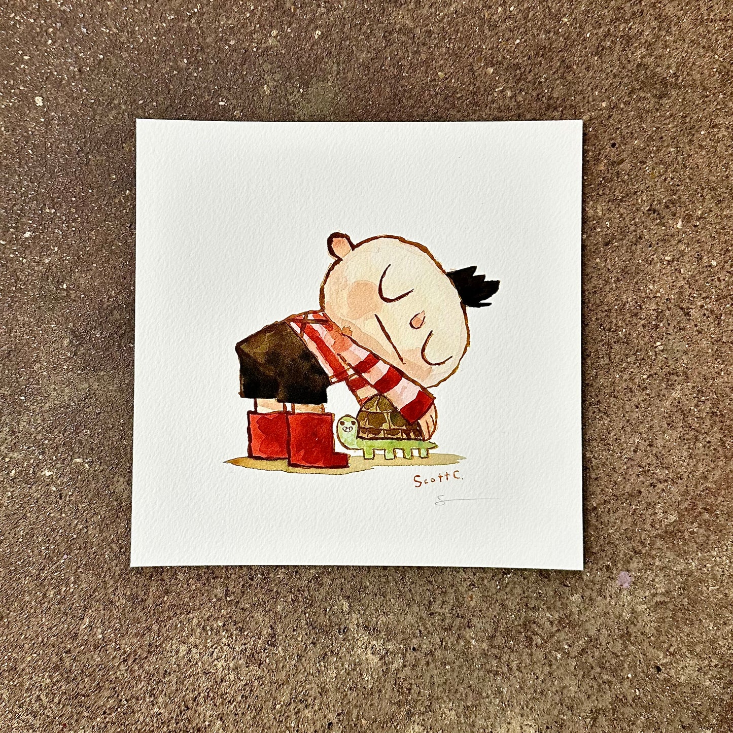 Turtle Hug  Art Print | Scott C (CA)