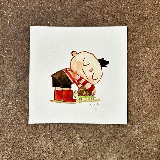 Turtle Hug  Art Print | Scott C (CA)