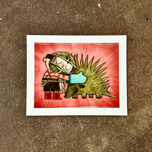 Spiky Hug Art Print | Scott C (CA)