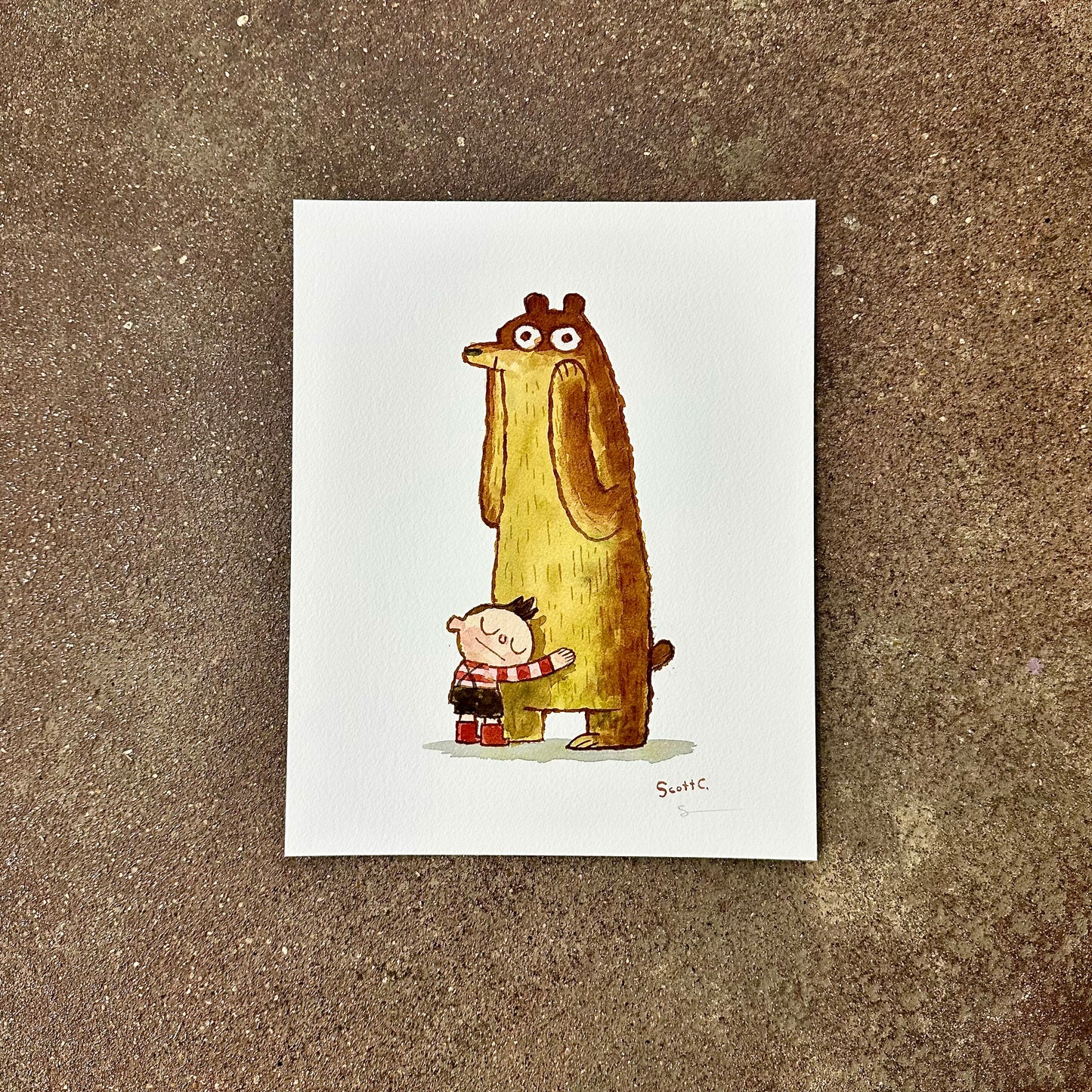 Hug Bear Art Print | Scott C (CA)