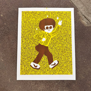 Boogie Man Risograph Print | Fantasy Boy Taro (TX)