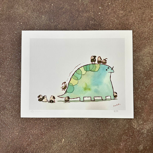 Dinosaur Park The Slope Art Print | Scott C (CA)