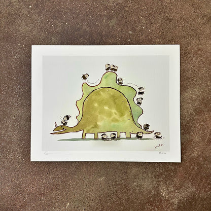 Dinosaur Park The Wavy Slide Art Print | Scott C (CA)