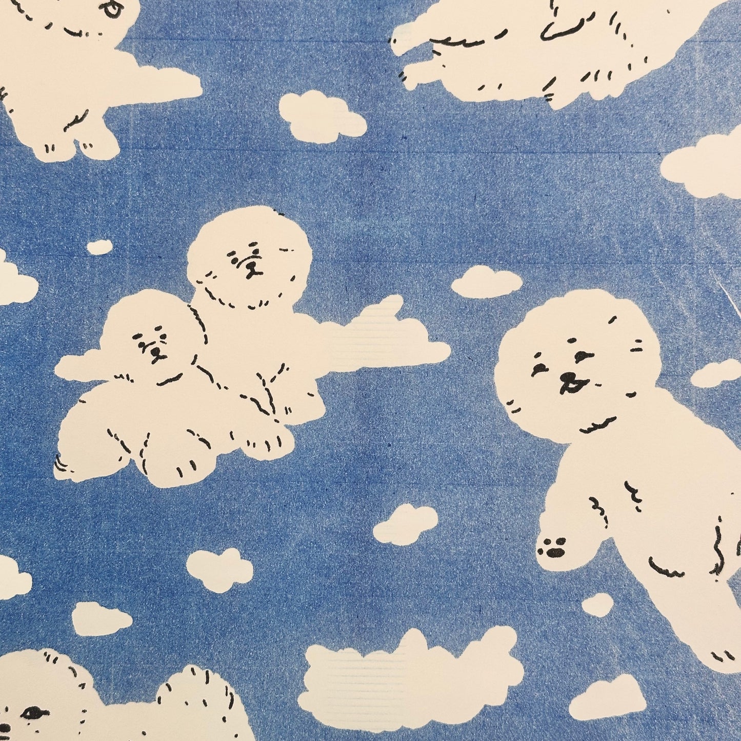 Cloud Dogs Risograph Print | Fantasy Boy Taro (TX)