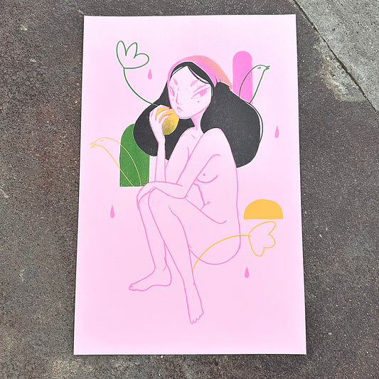 Eat The Fruit Risograph Print | Stephanie Sanz  (TX)