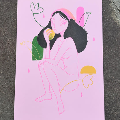 Eat The Fruit Risograph Print | Stephanie Sanz  (TX)