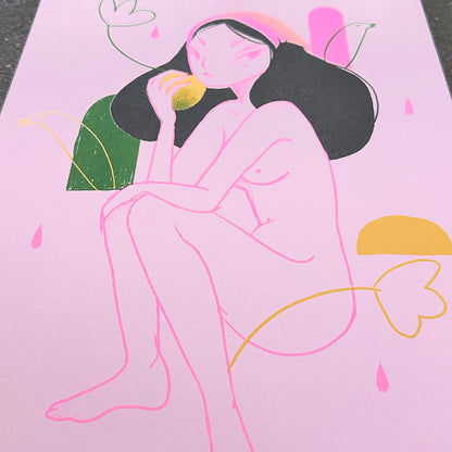 Eat The Fruit Risograph Print | Stephanie Sanz  (TX)