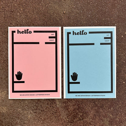 Hello Letterpress Notecard | We Are 1976 (TX)