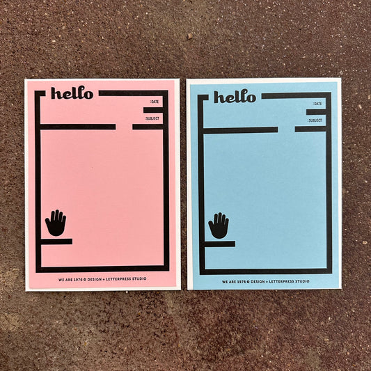 Hello Letterpress Notecard | We Are 1976 (TX)