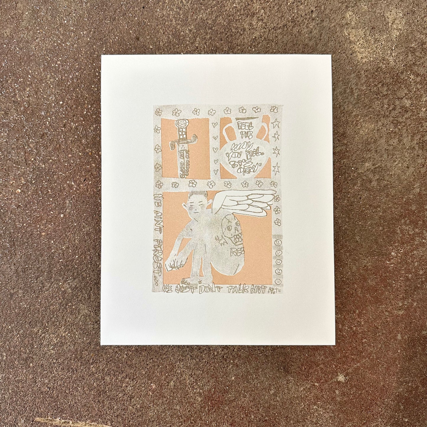 We Just Don't Talk About It Risograph Print | Fantasy Boy Taro (TX)