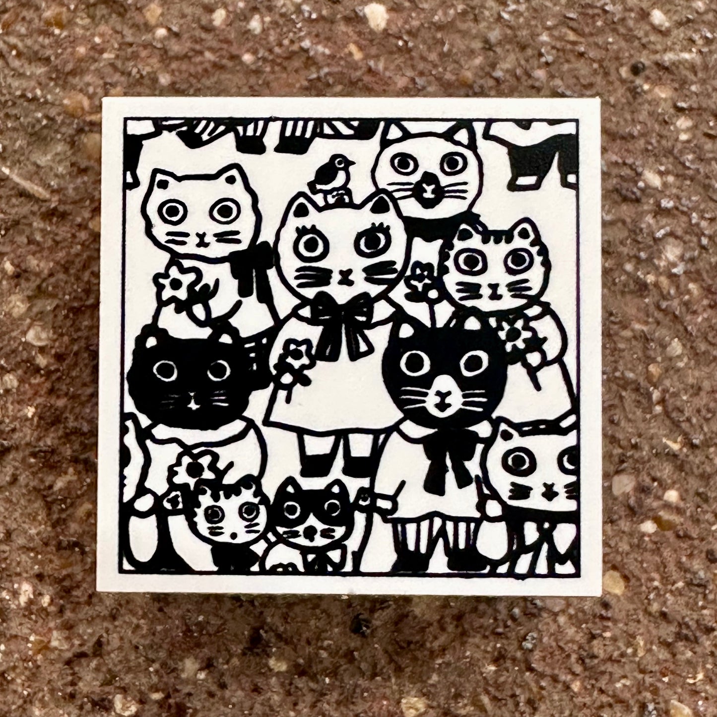 Gyu Cat Rubber Stamp | SANBY x Yumi Kitagishi (Japan)
