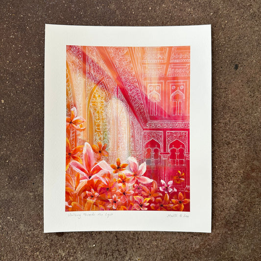 Walking Towards the Light Art Print | Malti B Lee (TX)