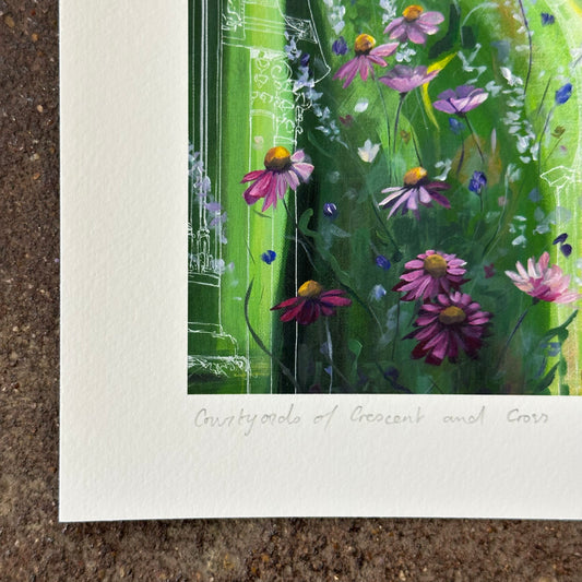 Courtyards of Crescent and Cross Art Print | Malti B Lee (TX)