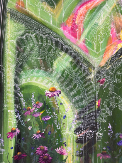 Courtyards of Crescent and Cross Art Print | Malti B Lee (TX)