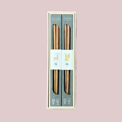 Koppa Hand-Rolled Chopsticks Set | Sakura & Buna | Ogishi Tadashi Shoten (Japan)