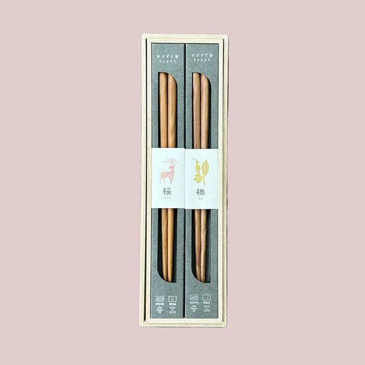 Koppa Hand-Rolled Chopsticks Set | Sakura & Buna | Ogishi Tadashi Shoten (Japan)