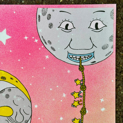 Saturn on Stairs Screen Print | Daria Tessler (OR)