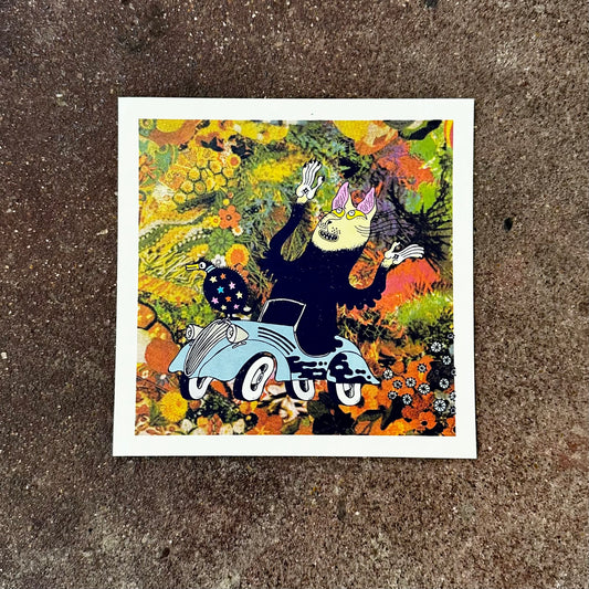 Cat in Car Screen Print | Daria Tessler (OR)